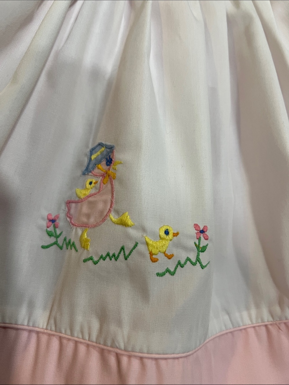 Vintage duck embroidery Cherubs dress size 12M - Picture 2 of 5